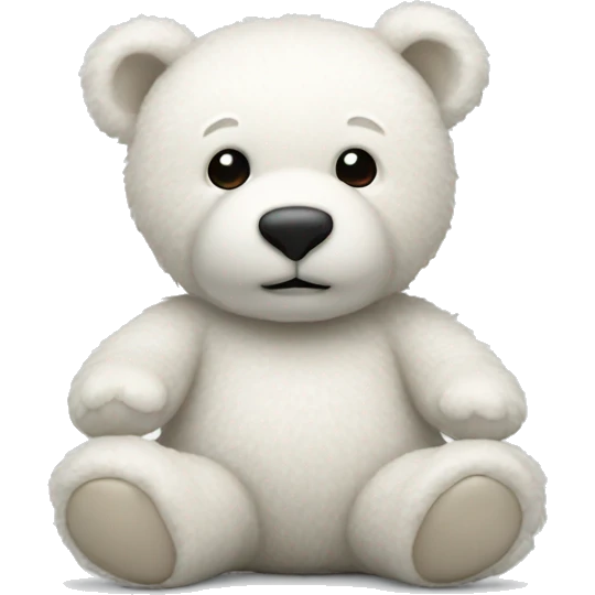 Aestethic white teddy bear emoji