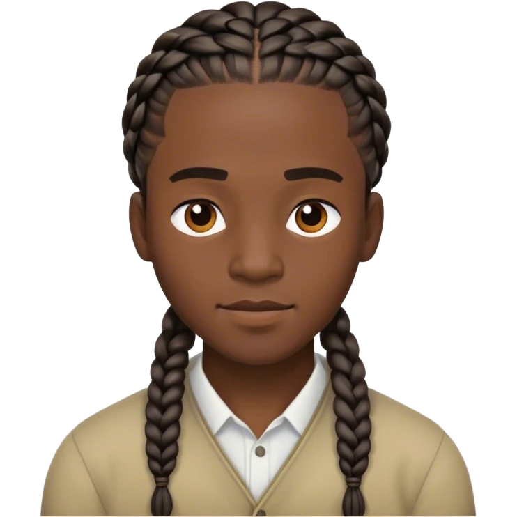 Black men with braids emoji