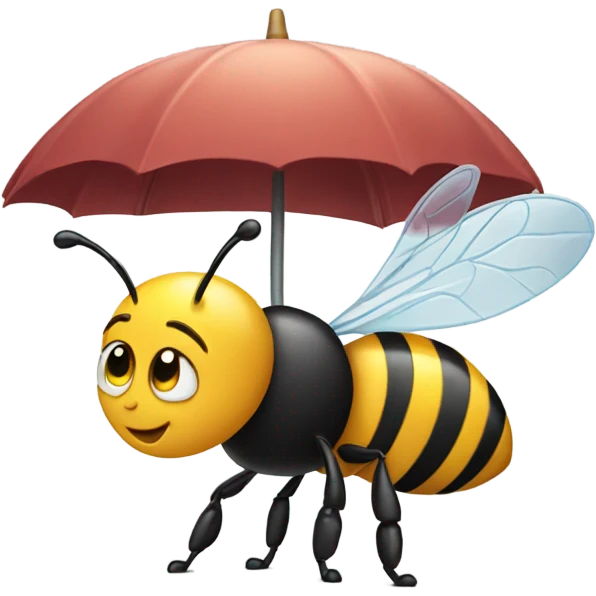 Bee with an umbrella emoji