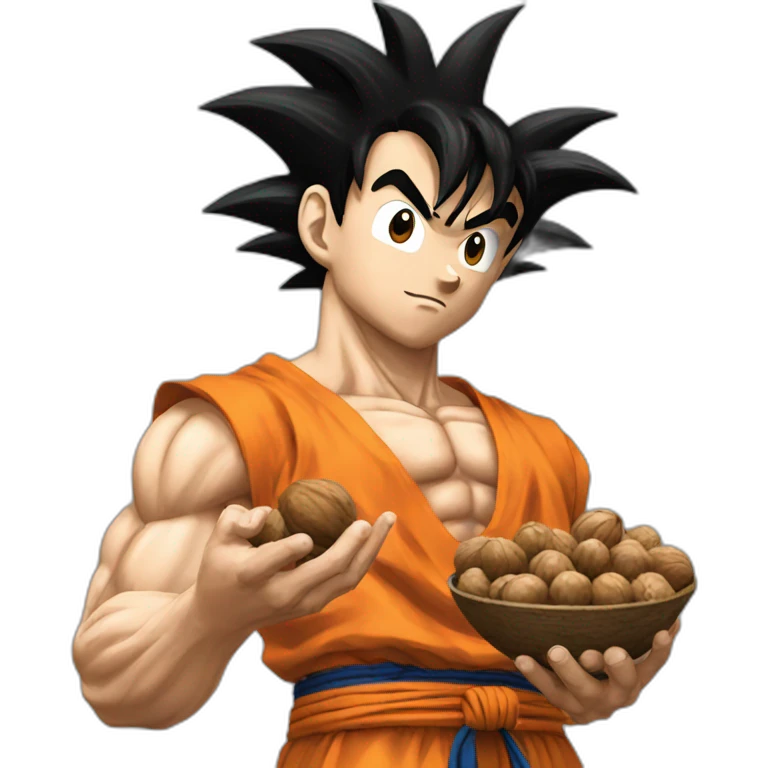 goku holding nuts emoji