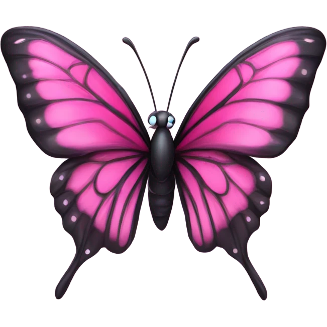 black and pink butterfly emoji