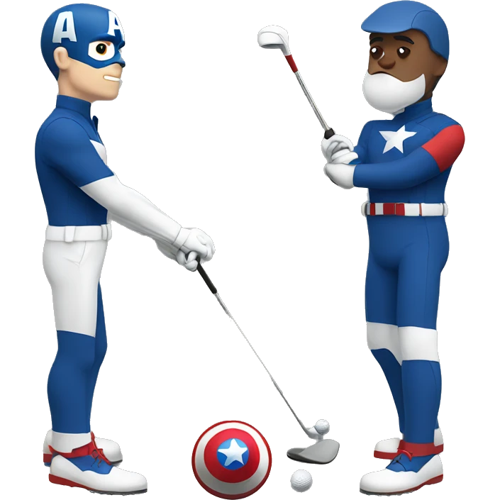 Captain America golfing emoji