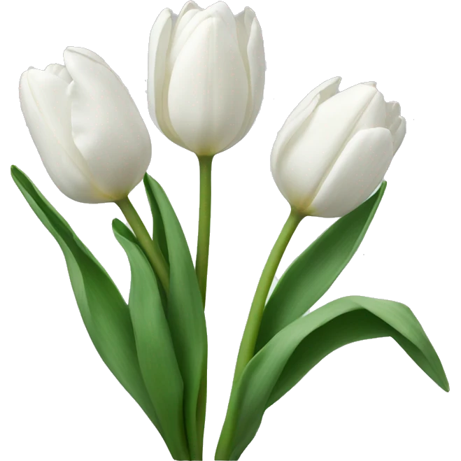 White tulips emoji