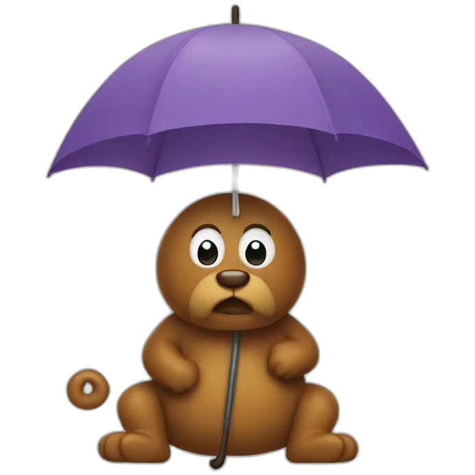 Poo with an umbrella emoji
