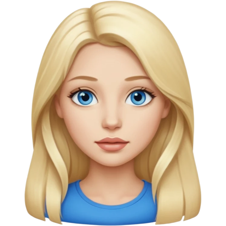 sluty blonde big boobs blue eyes long hair huge lips emoji