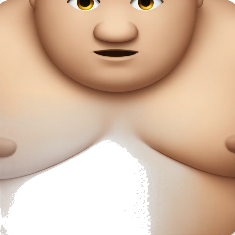 Shirtless fat man emoji