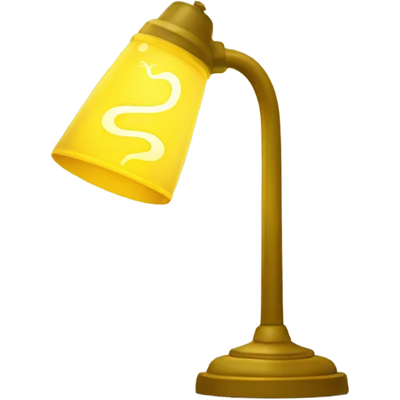 dendera snake yellow light in lamp glass  emoji