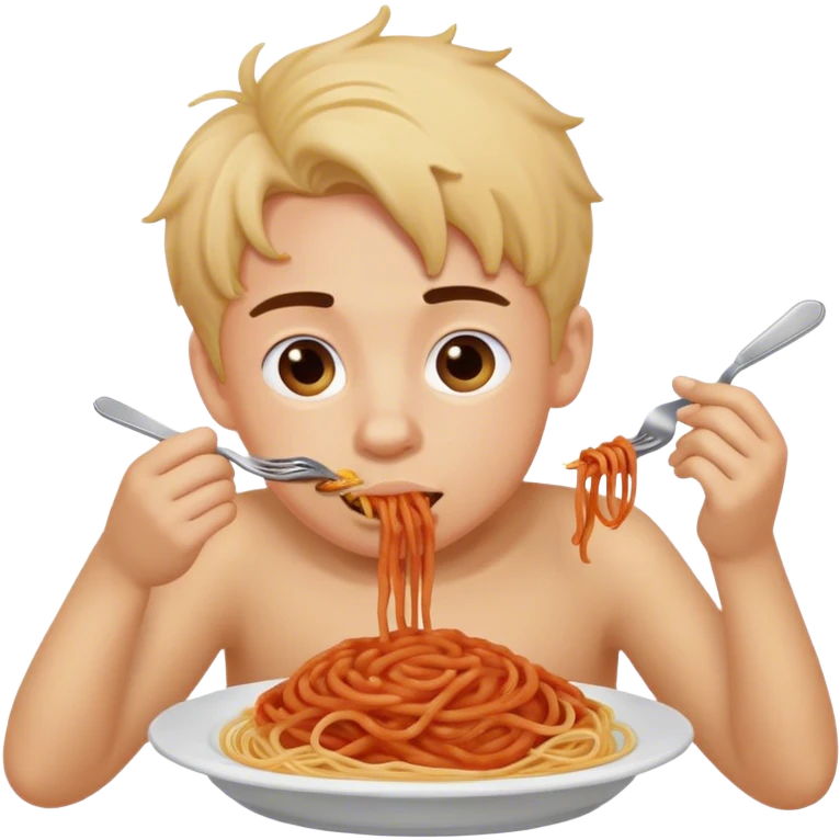 boy eating spaghetti  emoji