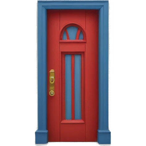 red door and another emoji for a blue door emoji