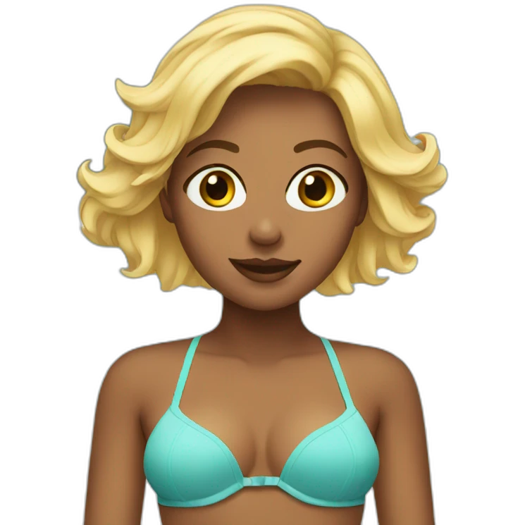 Blonde girl in bikini emoji