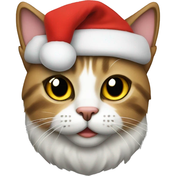 Cat wearing Santa sweater emoji