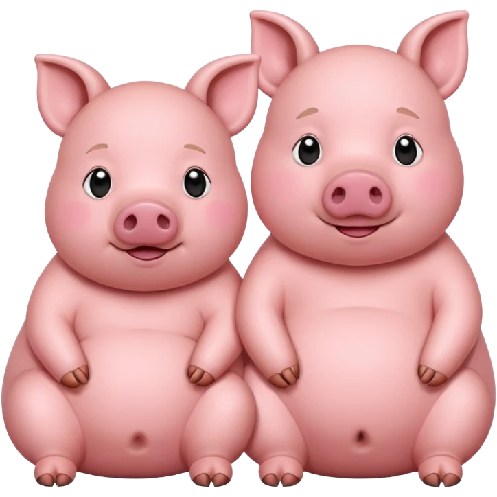 two pigs emoji