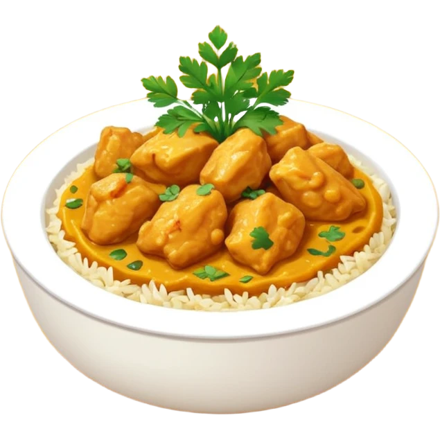 riso basmati con pollo al curry emoji