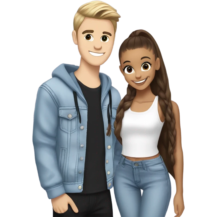 ariana grande with justin bieber emoji