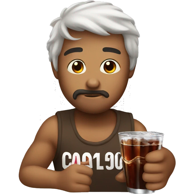 Draw a emoji drinking cola emoji