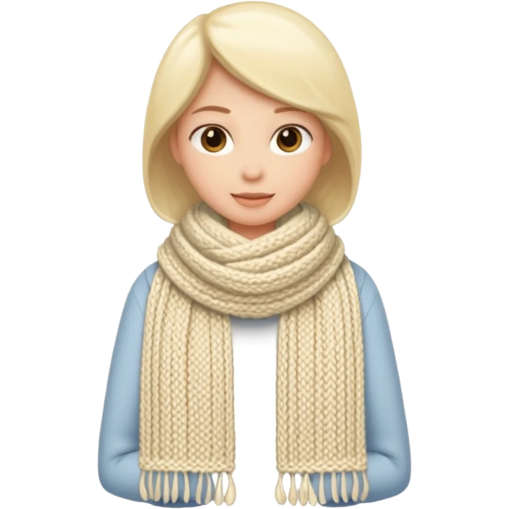 شال گردن کرمی emoji