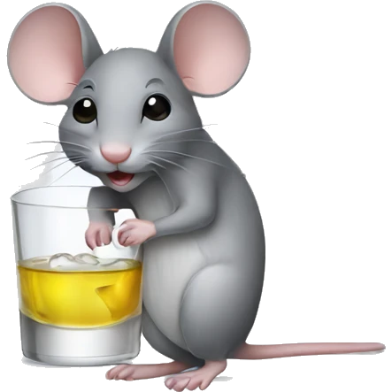 Mouse with vodka  emoji