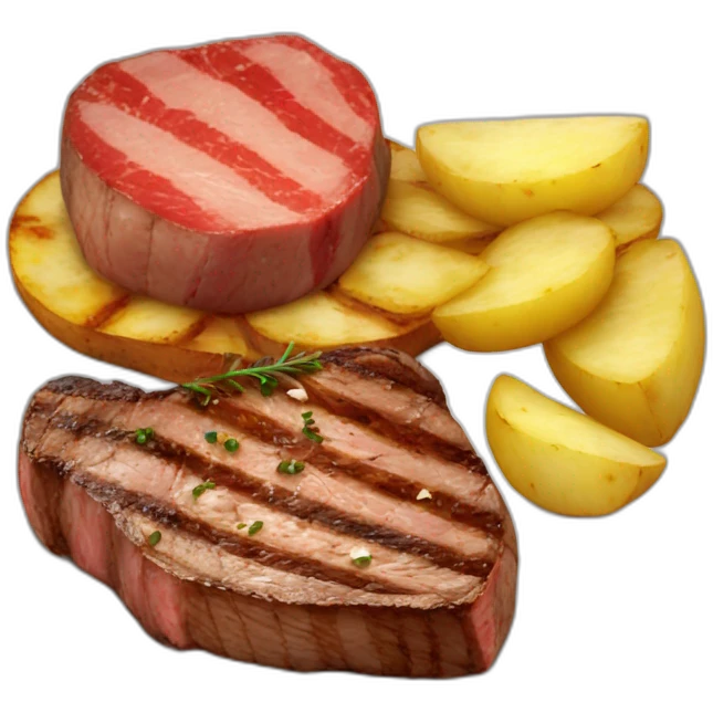 steak and potatoes emoji
