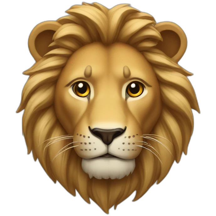 Chat sur lion emoji