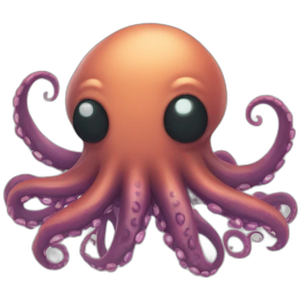 Cute kraken Holding a Sign in his tentacles emoji
