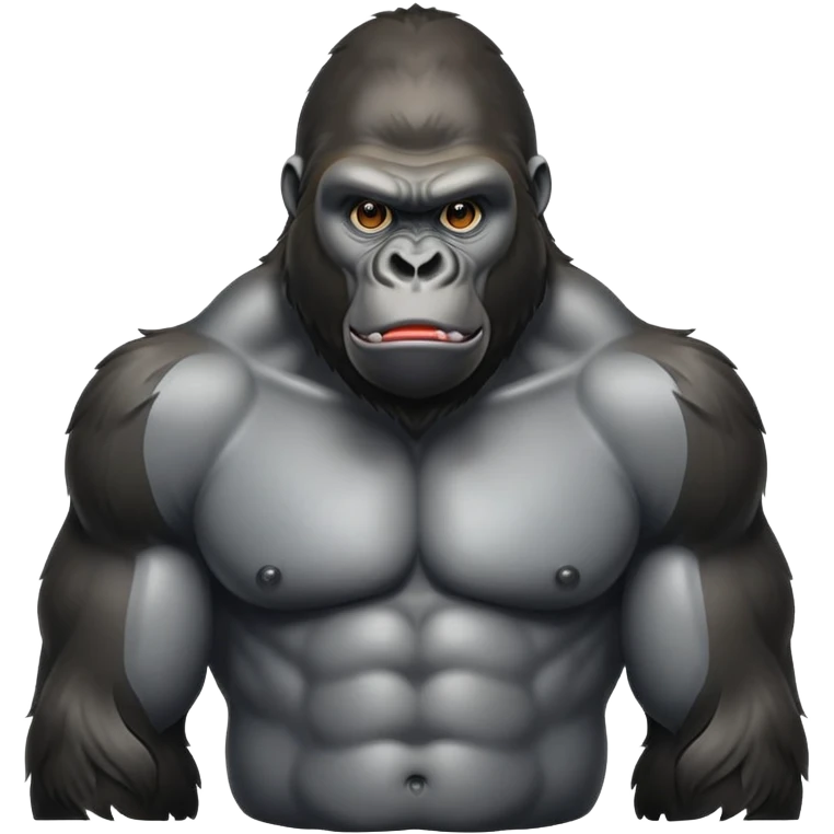 gorilla working out emoji