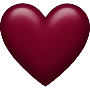 burgundy heart emoji
