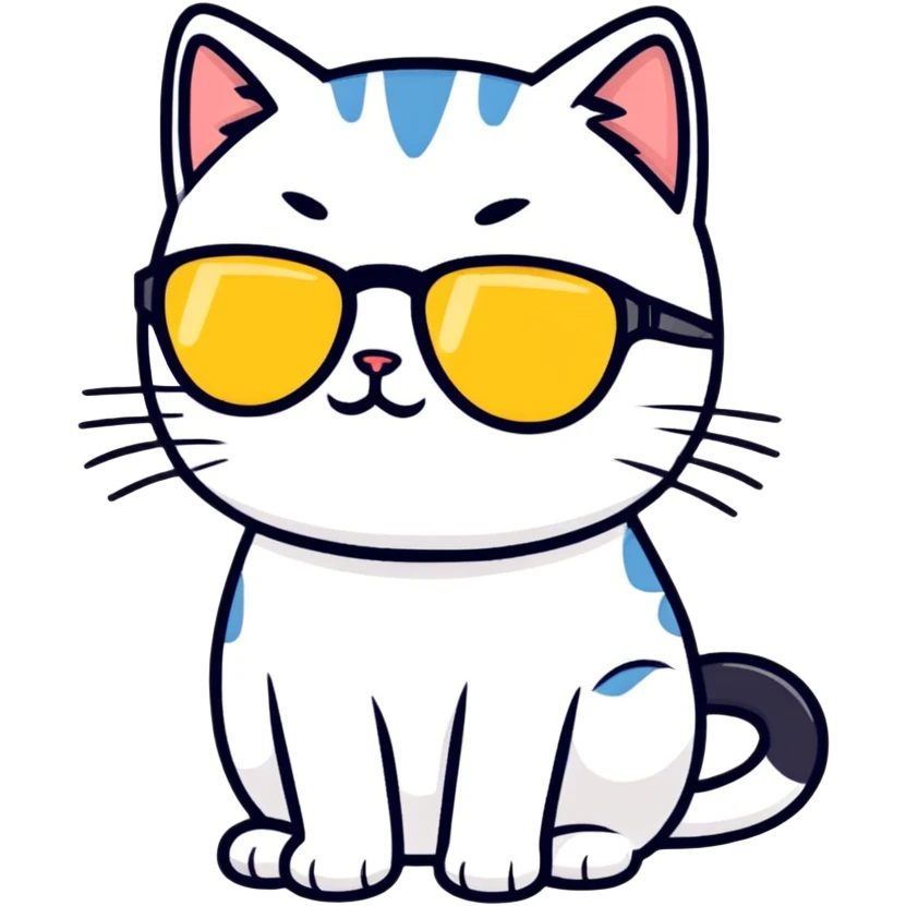 Cat with sunglasses emoji