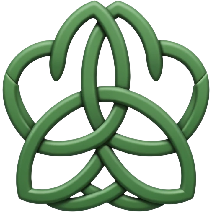 White Celtic trinity knot emoji