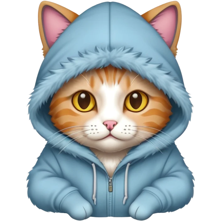 Cat with hoodie emoji