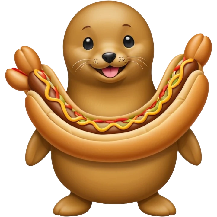 Seal hotdog  emoji