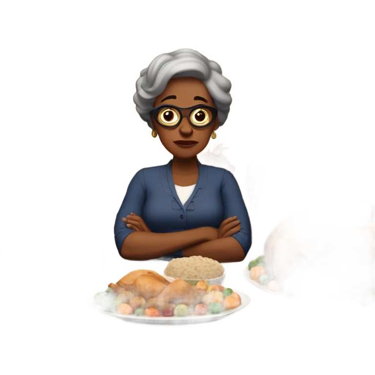 My aunt George being mean at Thanksgiving emoji