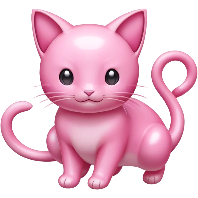 pink Mew Pokemon floating emoji
