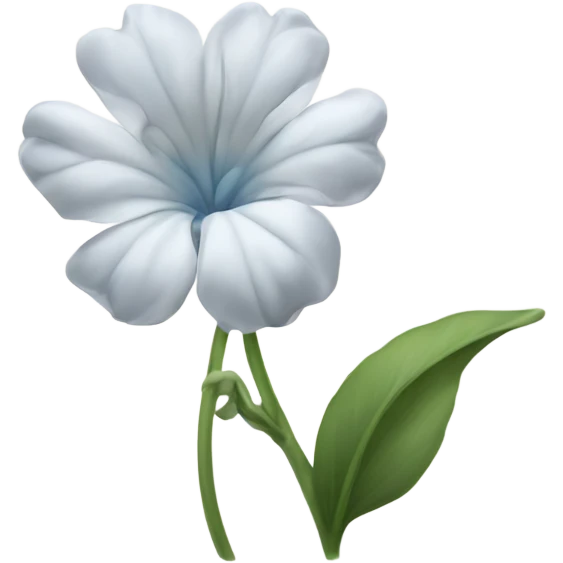 Delicate flower on white canvas emoji