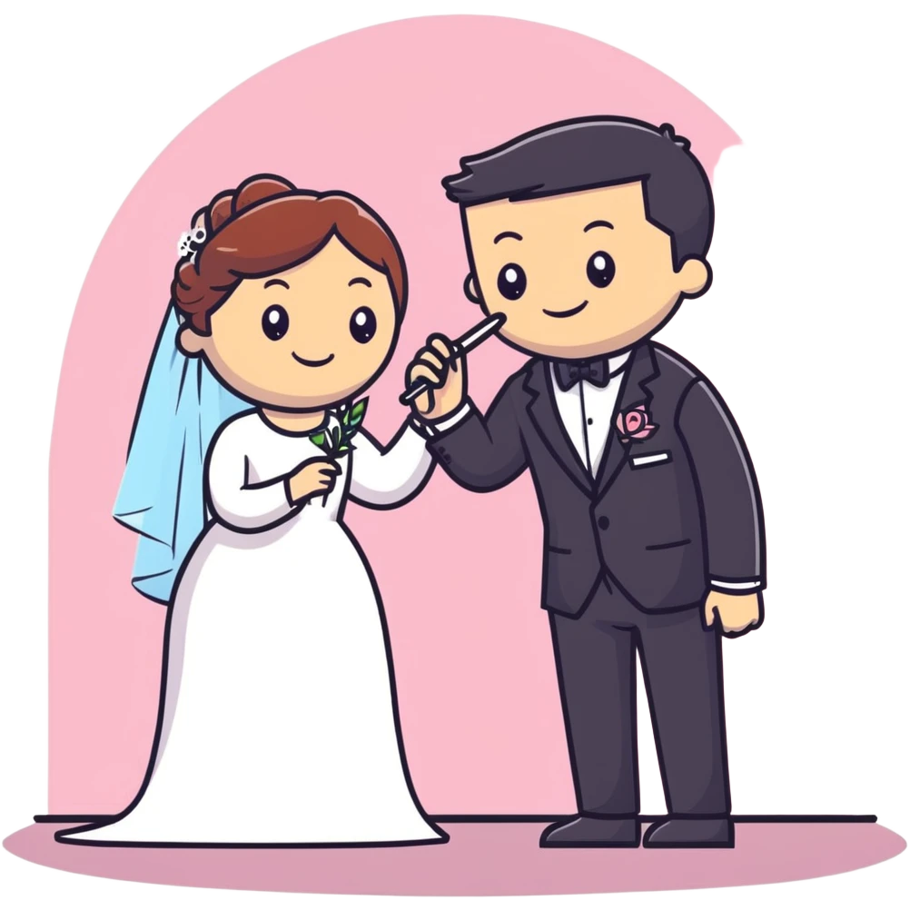 Person in fancy suit sneaking into wedding ceremony with mischievous smile, uninvited guest, smoking joint emoji