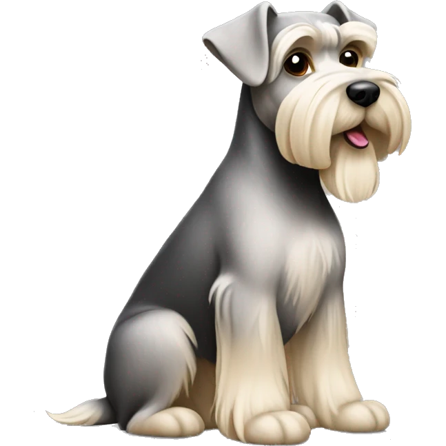 blonde sitting schnauzer  emoji