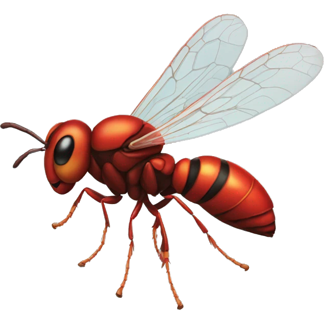 flying Red Wasp emoji