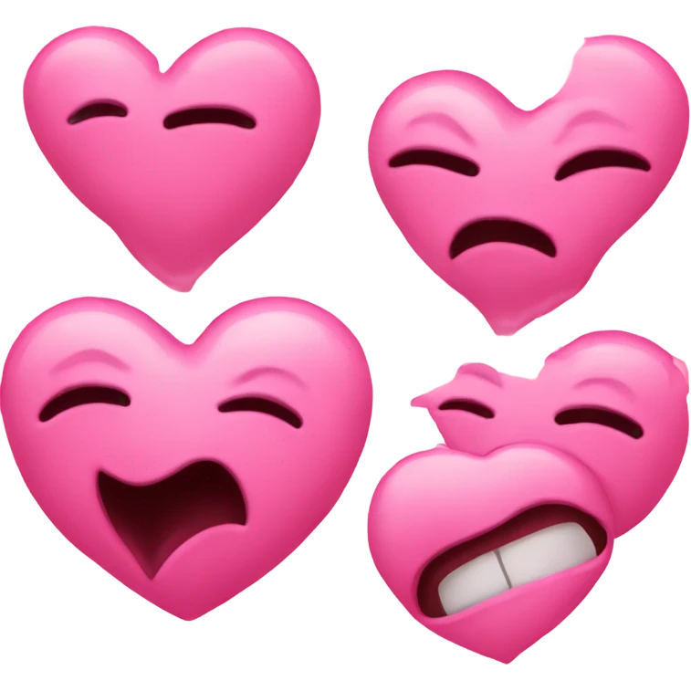 Pink Heart eyes kissing face emoji