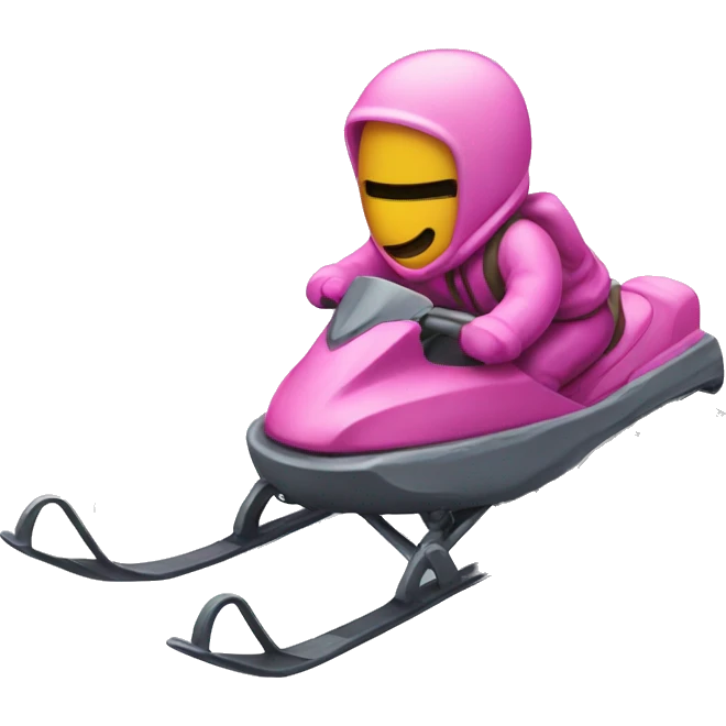 Pink snow glide emoji