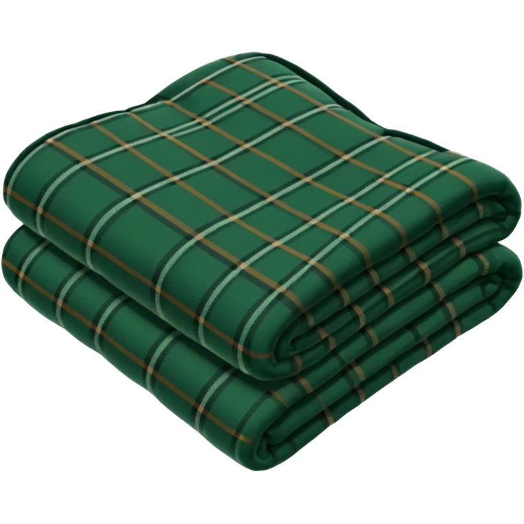 tartan blanket dark green folded  emoji