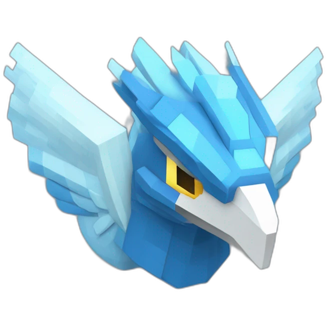 Pixelmon Minecraft Articuno Head Blue Skin emoji