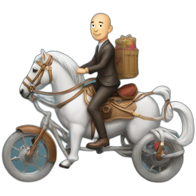 Jeff bezos riding hundai emoji