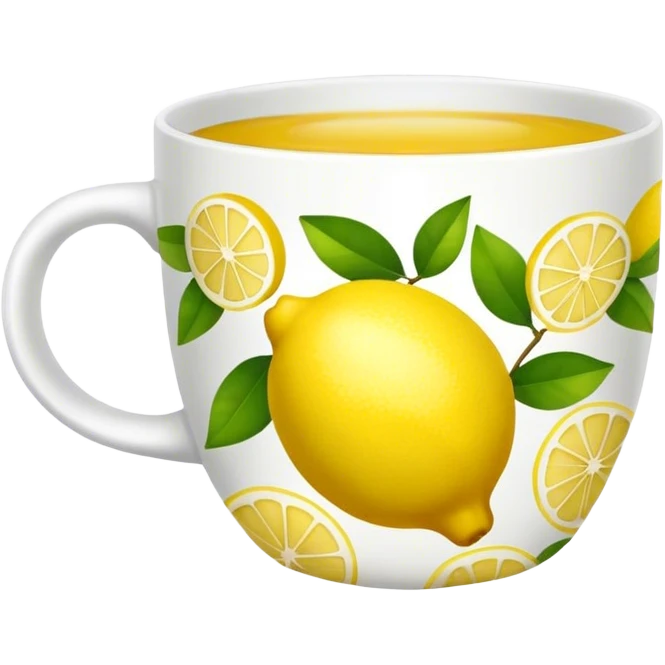 Cup with a lemon pattern  emoji