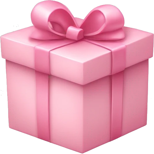 Light pink heart-shaped gift box emoji
