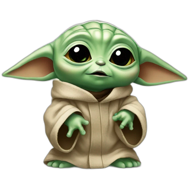 baby yoda using the force emoji
