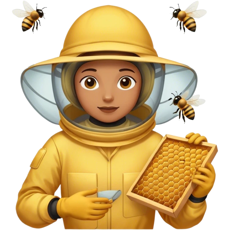 Beekeeper and bees emoji