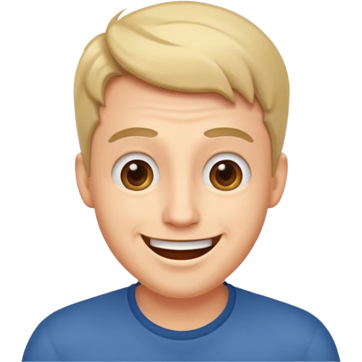 приятно удивленный мужчина  emoji