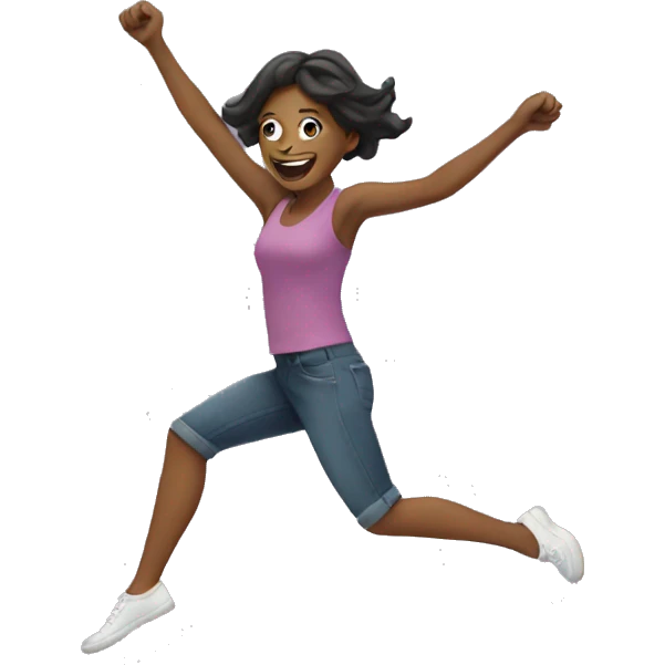 Woman jumping  emoji