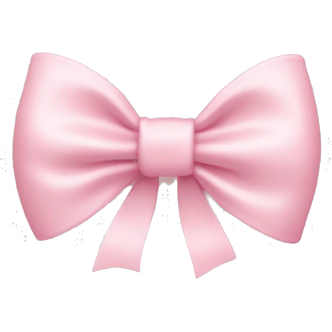 light pink bow on light pink bow emoji
