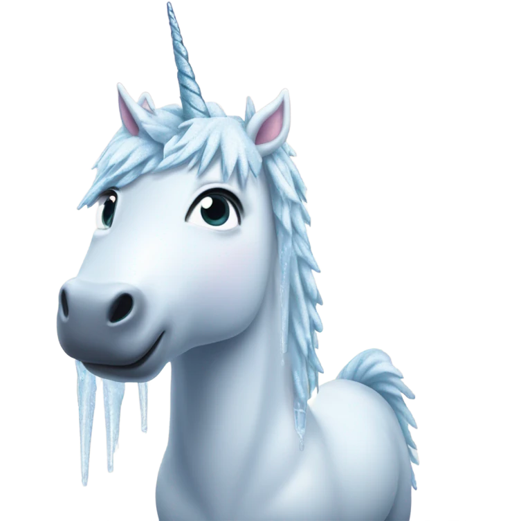 Very cold unicorn  emoji