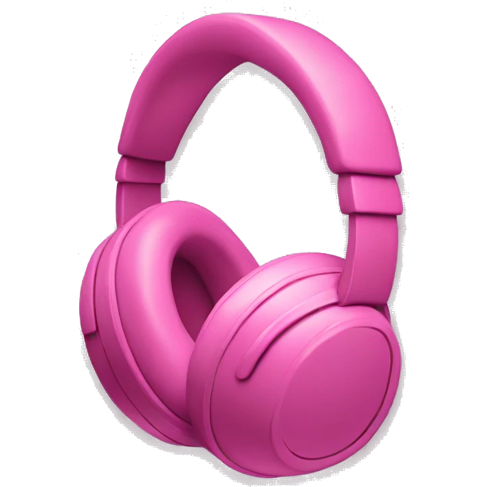 Pink headphones  emoji